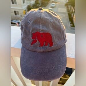 The Original Cap Hat in Blue by Normal Brand red embroidered bear preppy golf